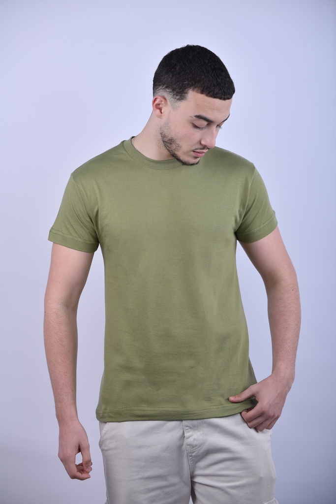 T-SHIRT BASIQUE VERT KAKI