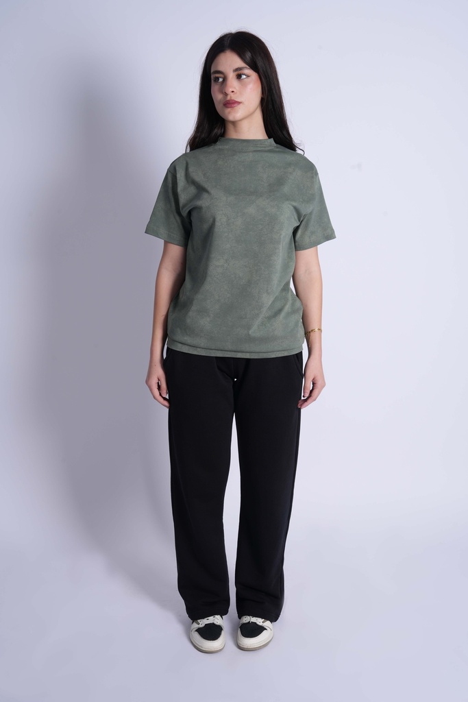 T-SHIRT VINTAGE VERT MILITAIRE