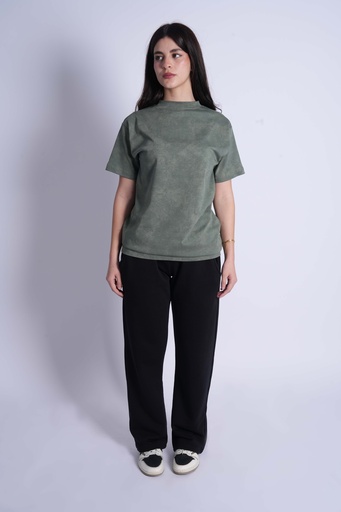 [TVN (1)] T-SHIRT VINTAGE VERT MILITAIRE